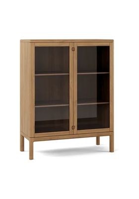 Stolab© Prio cabinet high H120 glass doors oak natural oil